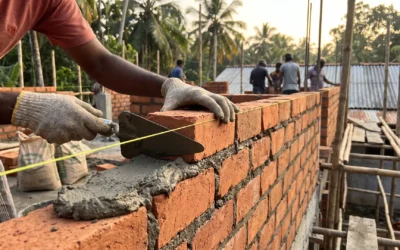 ගඩොල් බිත්ති බැඳීම (Brick Wall Construction)